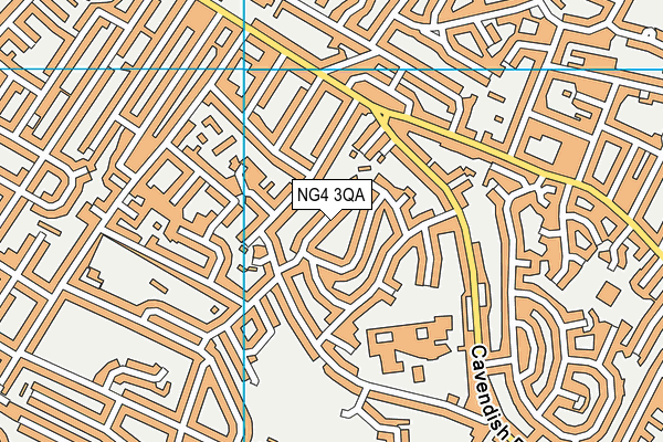 NG4 3QA map - OS VectorMap District (Ordnance Survey)