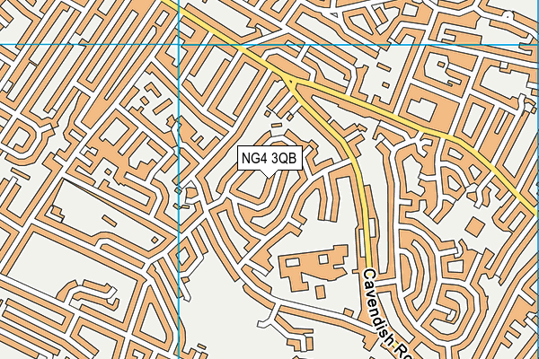 NG4 3QB map - OS VectorMap District (Ordnance Survey)