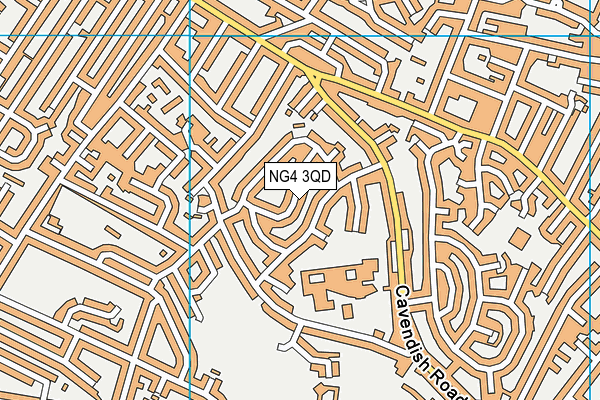 NG4 3QD map - OS VectorMap District (Ordnance Survey)