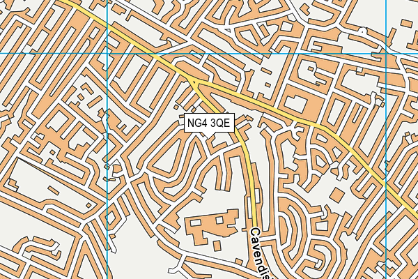 NG4 3QE map - OS VectorMap District (Ordnance Survey)