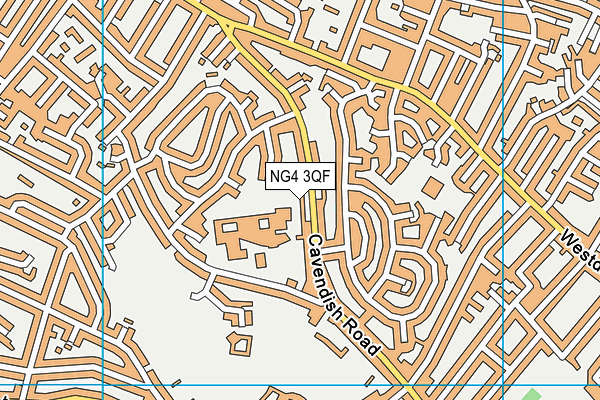 NG4 3QF map - OS VectorMap District (Ordnance Survey)