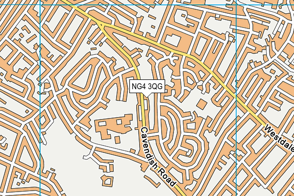 NG4 3QG map - OS VectorMap District (Ordnance Survey)
