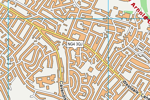 NG4 3QJ map - OS VectorMap District (Ordnance Survey)