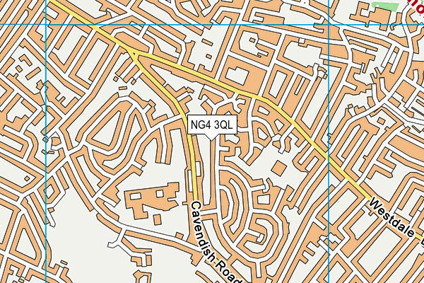 NG4 3QL map - OS VectorMap District (Ordnance Survey)