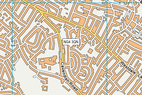 NG4 3QN map - OS VectorMap District (Ordnance Survey)