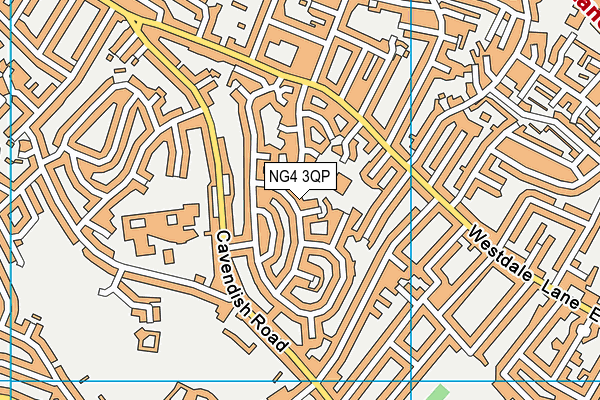 NG4 3QP map - OS VectorMap District (Ordnance Survey)