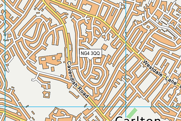 NG4 3QQ map - OS VectorMap District (Ordnance Survey)