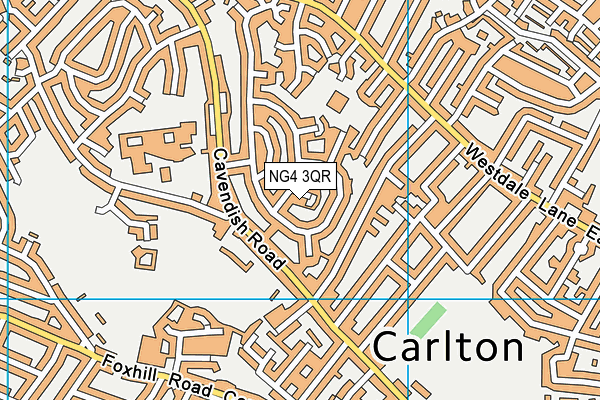 NG4 3QR map - OS VectorMap District (Ordnance Survey)