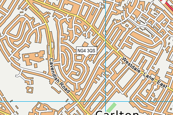 NG4 3QS map - OS VectorMap District (Ordnance Survey)