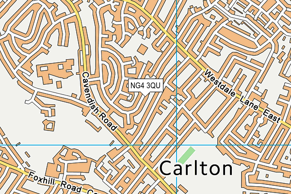 NG4 3QU map - OS VectorMap District (Ordnance Survey)