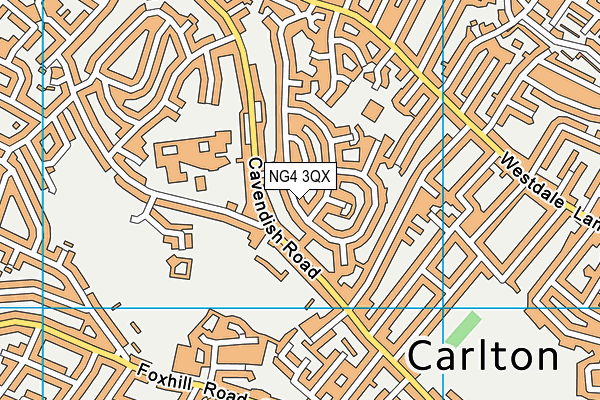 NG4 3QX map - OS VectorMap District (Ordnance Survey)