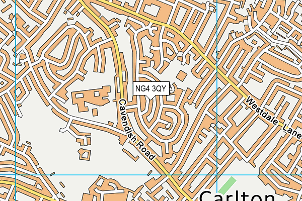 NG4 3QY map - OS VectorMap District (Ordnance Survey)