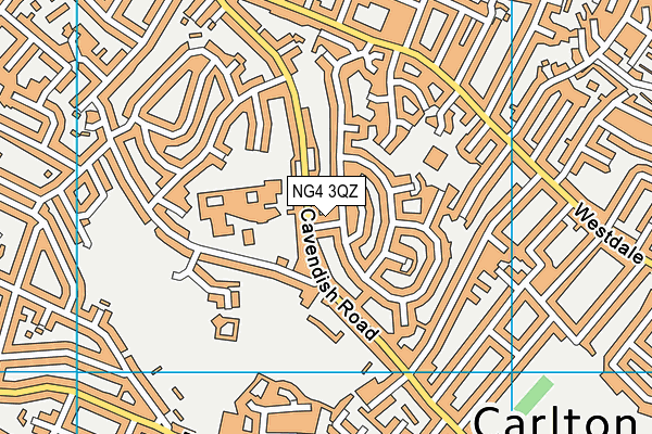 NG4 3QZ map - OS VectorMap District (Ordnance Survey)