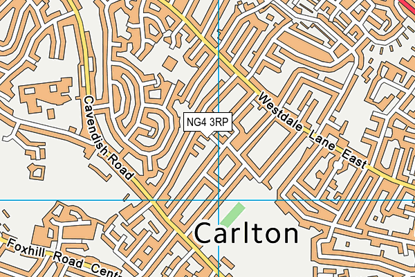 NG4 3RP map - OS VectorMap District (Ordnance Survey)