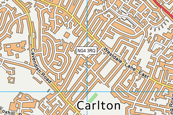 NG4 3RQ map - OS VectorMap District (Ordnance Survey)