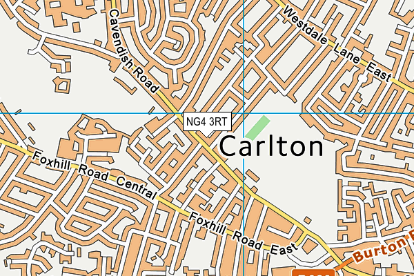 NG4 3RT map - OS VectorMap District (Ordnance Survey)