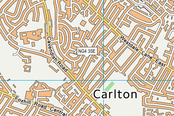 NG4 3SE map - OS VectorMap District (Ordnance Survey)