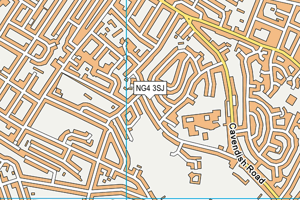 NG4 3SJ map - OS VectorMap District (Ordnance Survey)