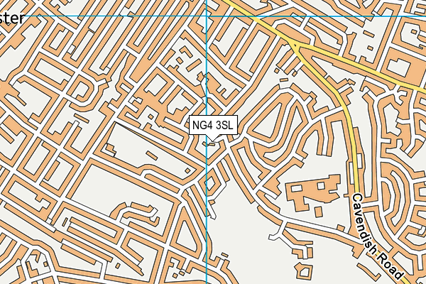 NG4 3SL map - OS VectorMap District (Ordnance Survey)