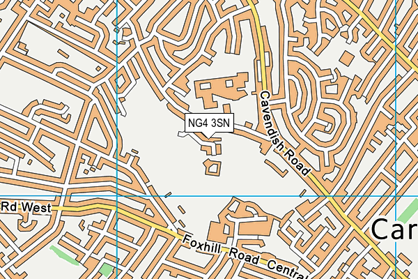 NG4 3SN map - OS VectorMap District (Ordnance Survey)