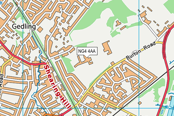 Map of NOTTINGHAM TABLE TENNIS CLUB C.I.C. at district scale