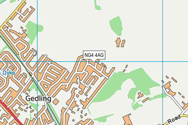 NG4 4AG map - OS VectorMap District (Ordnance Survey)