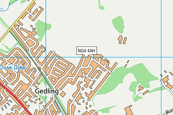 NG4 4AH map - OS VectorMap District (Ordnance Survey)