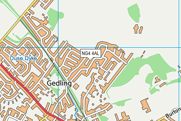 NG4 4AL map - OS VectorMap District (Ordnance Survey)