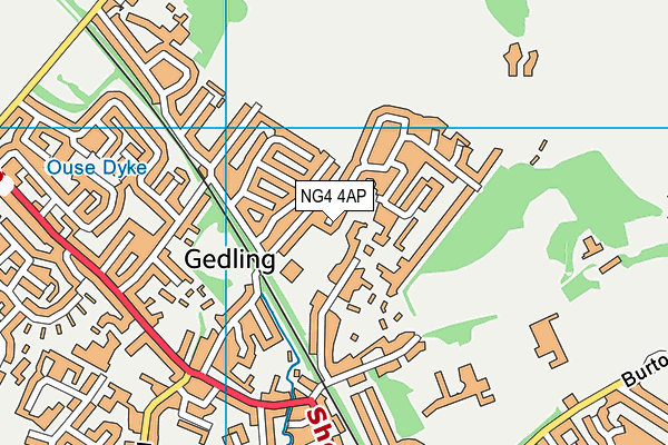 NG4 4AP map - OS VectorMap District (Ordnance Survey)