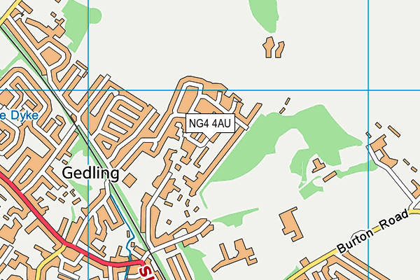 NG4 4AU map - OS VectorMap District (Ordnance Survey)