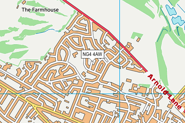 NG4 4AW map - OS VectorMap District (Ordnance Survey)