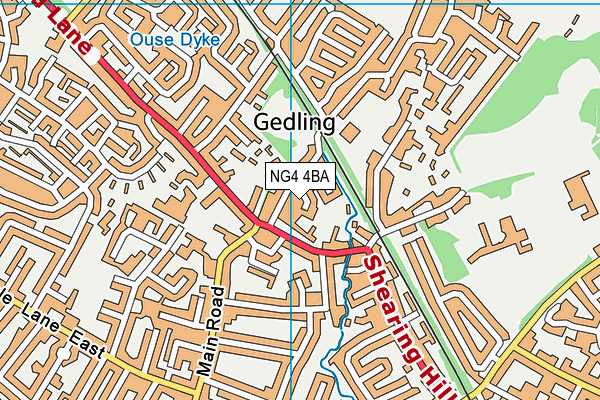 NG4 4BA map - OS VectorMap District (Ordnance Survey)