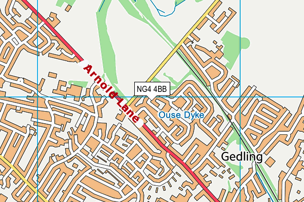 NG4 4BB map - OS VectorMap District (Ordnance Survey)