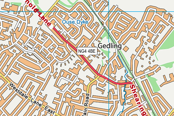 NG4 4BE map - OS VectorMap District (Ordnance Survey)