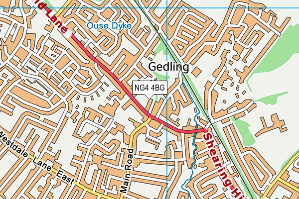 NG4 4BG map - OS VectorMap District (Ordnance Survey)