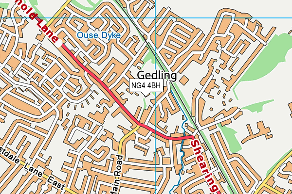 NG4 4BH map - OS VectorMap District (Ordnance Survey)
