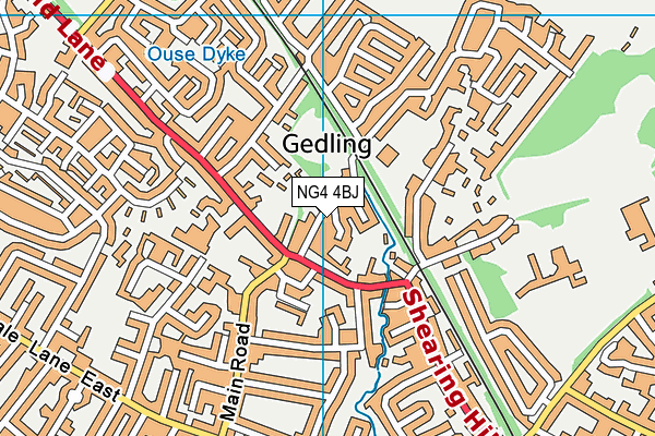 NG4 4BJ map - OS VectorMap District (Ordnance Survey)