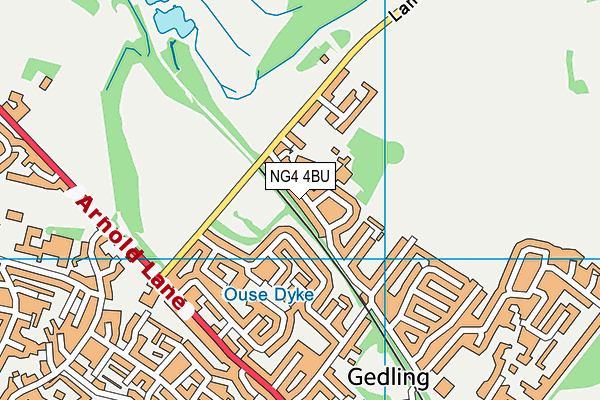 NG4 4BU map - OS VectorMap District (Ordnance Survey)