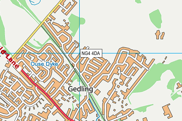 NG4 4DA map - OS VectorMap District (Ordnance Survey)