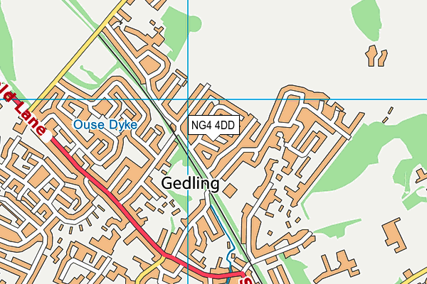 NG4 4DD map - OS VectorMap District (Ordnance Survey)