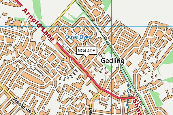 NG4 4DF map - OS VectorMap District (Ordnance Survey)