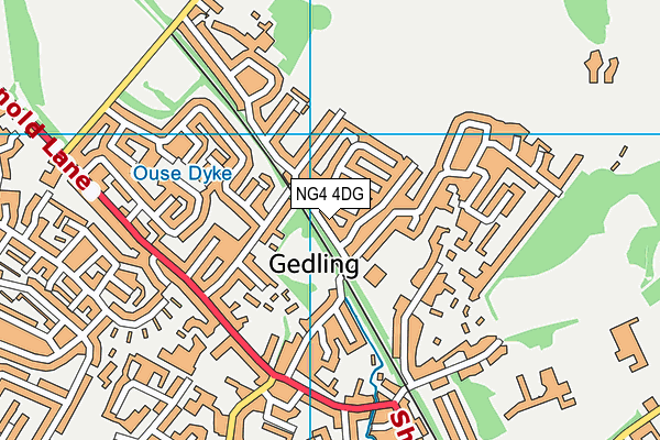 NG4 4DG map - OS VectorMap District (Ordnance Survey)