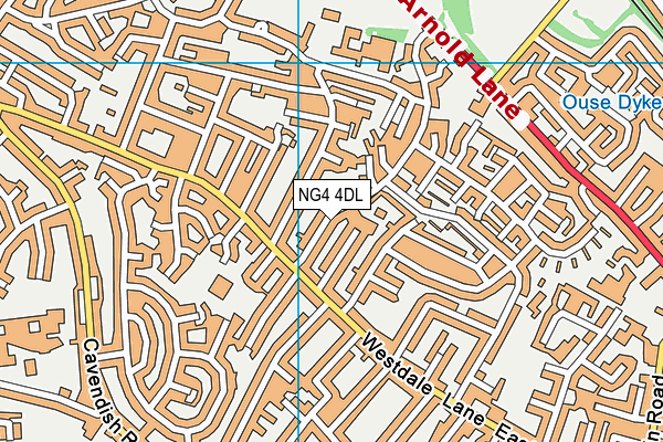 NG4 4DL map - OS VectorMap District (Ordnance Survey)