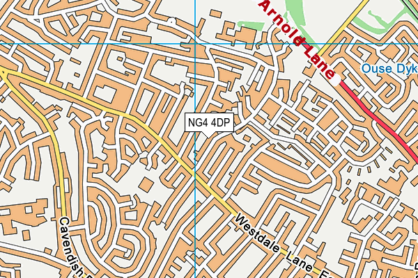 NG4 4DP map - OS VectorMap District (Ordnance Survey)