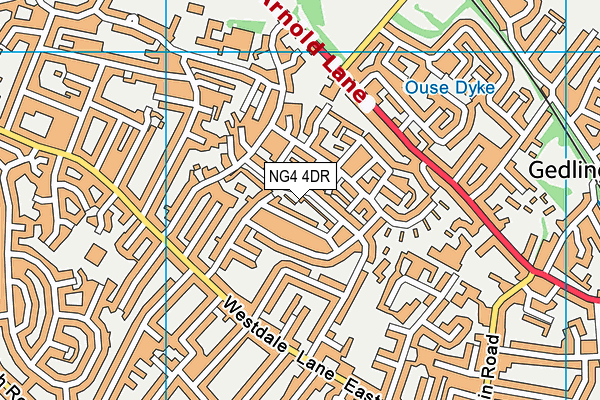NG4 4DR map - OS VectorMap District (Ordnance Survey)