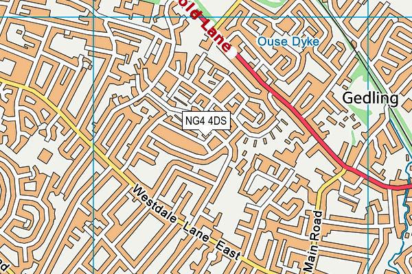 NG4 4DS map - OS VectorMap District (Ordnance Survey)
