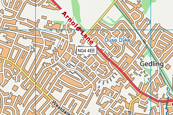 NG4 4EE map - OS VectorMap District (Ordnance Survey)