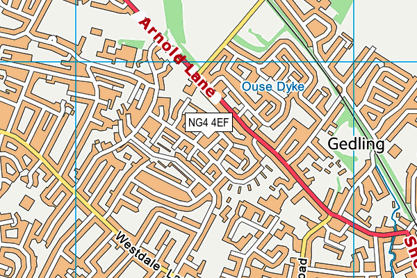 NG4 4EF map - OS VectorMap District (Ordnance Survey)