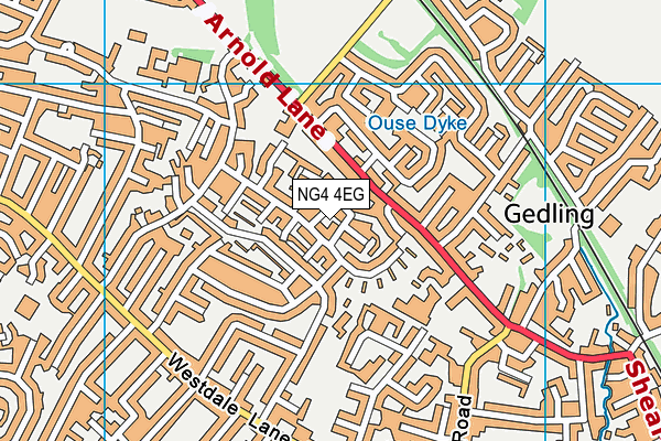 NG4 4EG map - OS VectorMap District (Ordnance Survey)