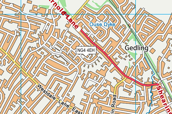 NG4 4EH map - OS VectorMap District (Ordnance Survey)